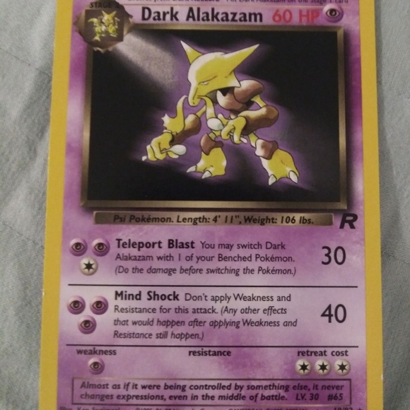 Pokemon Cards Abra, Abra, Sabrina's Abra, Dark Alakazam & Kadabra - Picture 3 of 8